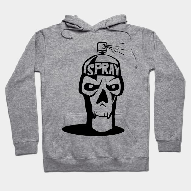 Skull Spray Hoodie by Whatastory